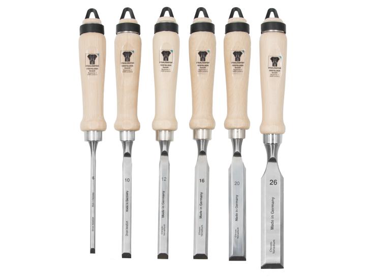 Sada dlát s rukojetí z bílého buku