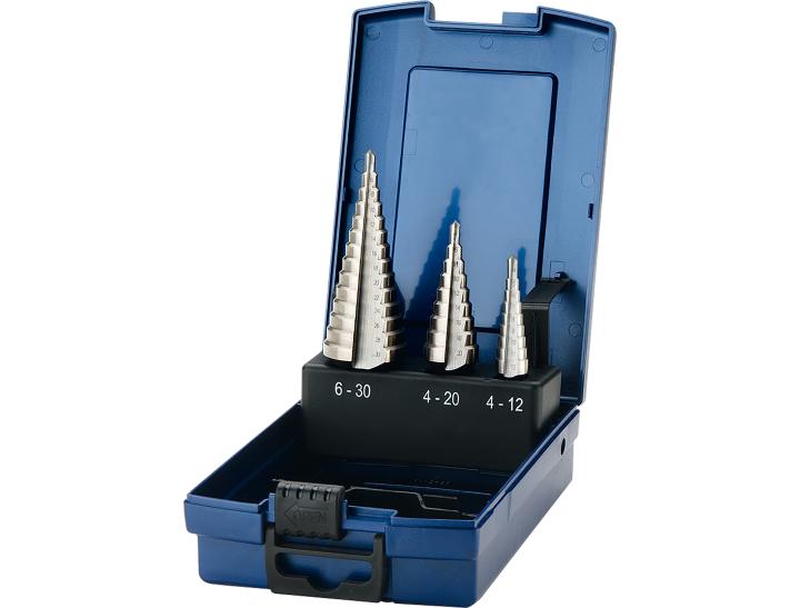 Sada stupňovitých vrtáků