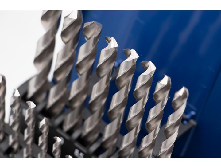 Sada spirálových vrtáků v kazetě DIN 338 HSS-G broušených 19 dílů