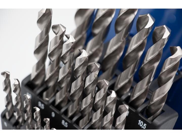 Sada spirálových vrtáků v kazetě DIN 338 HSS-G broušených 25 dílů