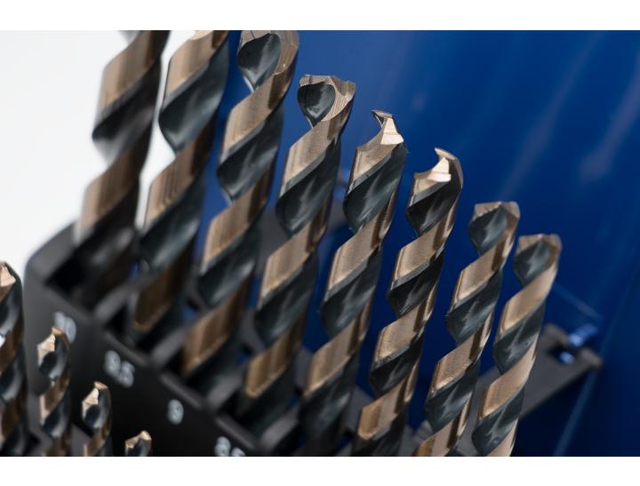 Sada spirálových vrtáků DIN 338 HSS-G uzavřená, TURBO 19 ks.
