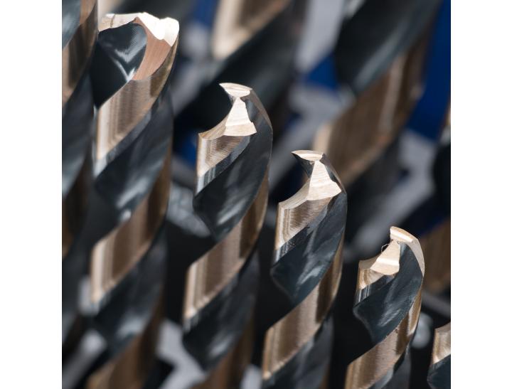 Sada spirálových vrtáků DIN 338 HSS-G uzavřená, TURBO 25 ks.