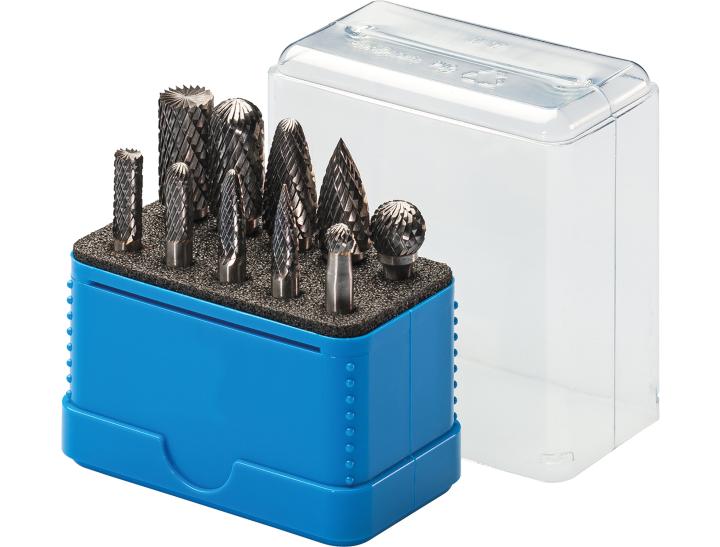 Sada frézovacích bitů 10 ks tvar B/C/D/F/G 6+12 mm