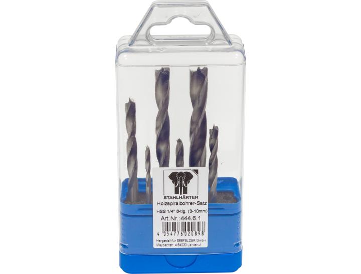 Sada spirálových vrtáků do dřeva HSS 1/4"