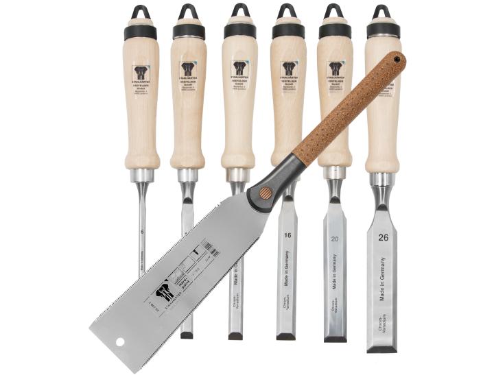 Sada dlát včetně japonské pilky